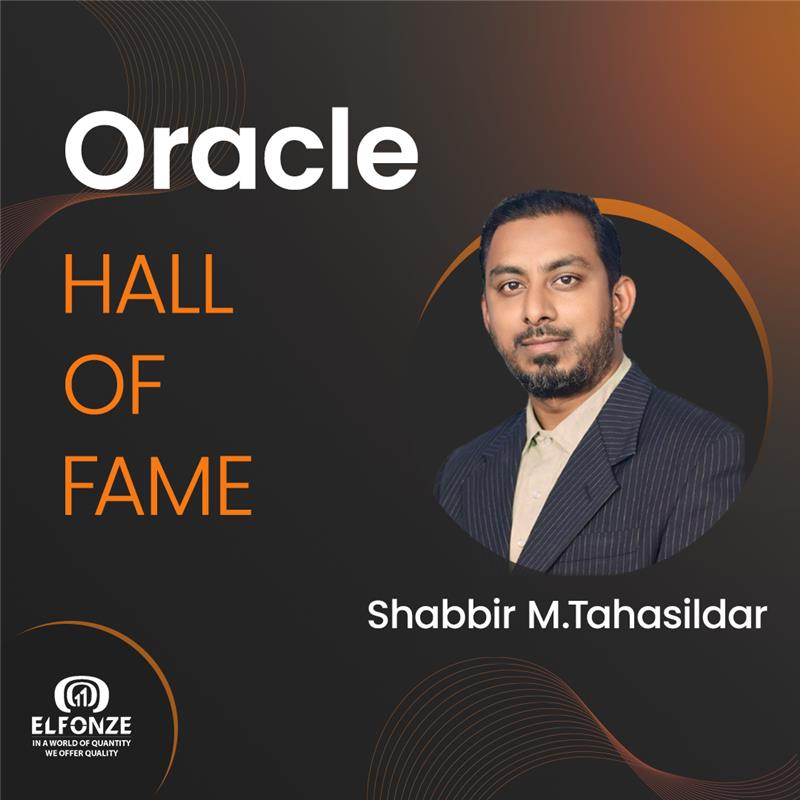 Oracle Hall of Fame - Shabbir M.Tahasildar